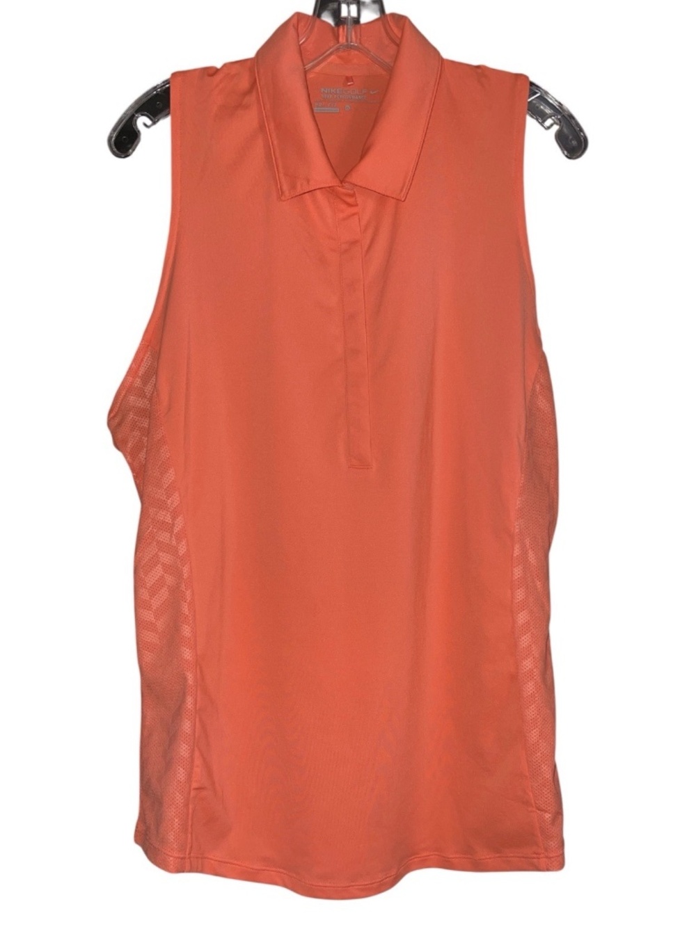 Nike Women’s Golf Tour Performance Dri-Fit Sleeveless Polo Tank Coral Sz XL NWOT